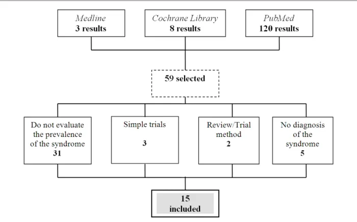 Figure 1 - Electronic search and inclusion of articles of the study.