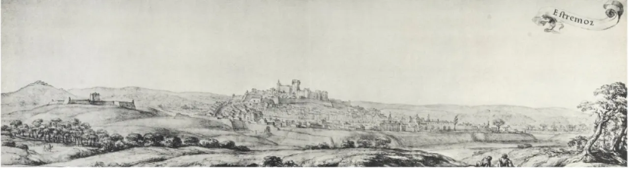 Figura 5. – Vista de Estremoz por Pier Maria Baldi, 1669. Fonte:BNP 