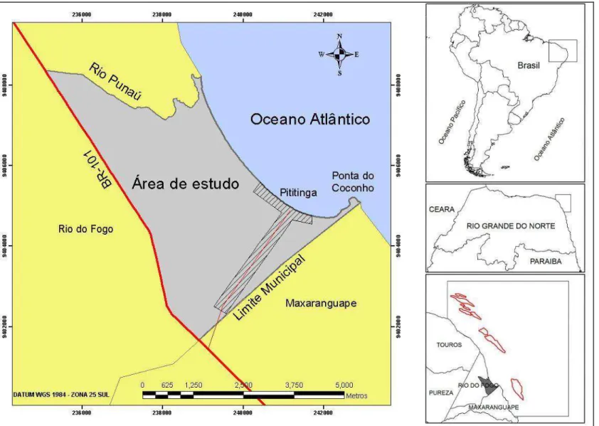 Figura 1.1  – Mapa de localização da área de estudo. 
