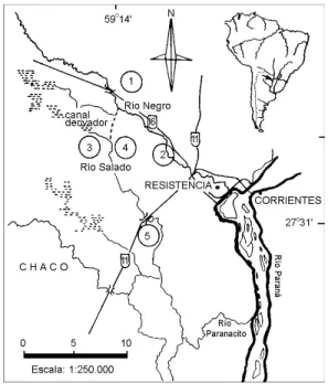 Fig. 1 — Ubicación geográfica de los ríos Salado y Negro.