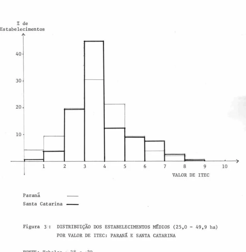 Figura 3 : DISTRIBUIÇÃO DOS ESTABELECIMENTOS MÉDIOS (25,0 - 49,9 ha)