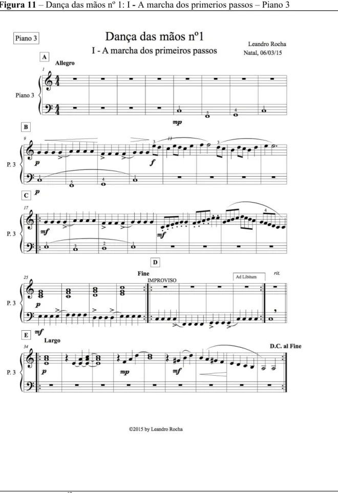 Figura 11 – Dança das mãos nº 1: I - A marcha dos primerios passos – Piano 3 