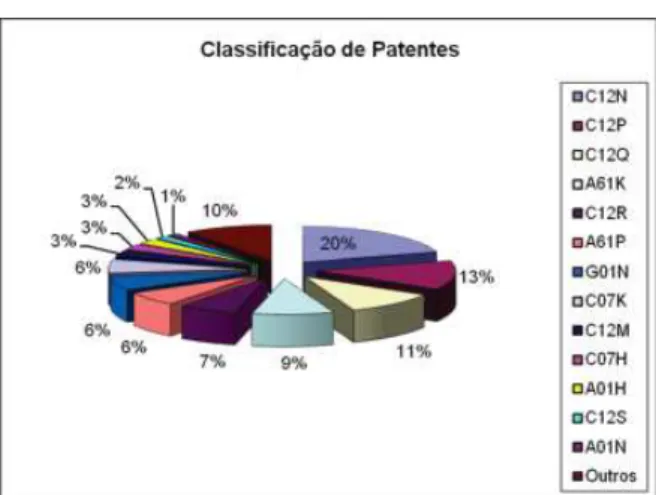 Figura 2 – Códigos de Classificação de Patentes – CIP Fonte: Dados do autor.