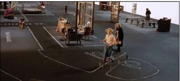 Figure 14:  Film still from Dogville (Lars von Trier, 2003) 