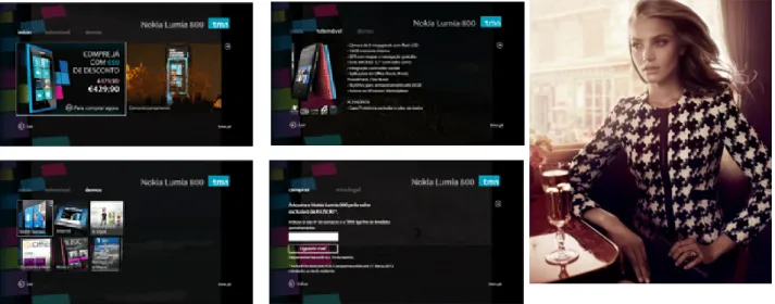 Figura 14 e 15. Imagens de anúncios interativos do telemóvel Nokia Lumia 800 da TMN e da campanha de Outono 2012  do El Corte Inglês