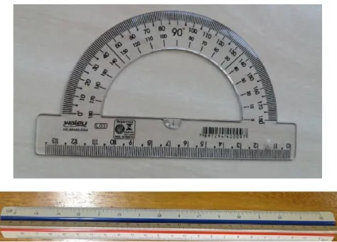 Figura 1 – Transferidor e escalímetro. 