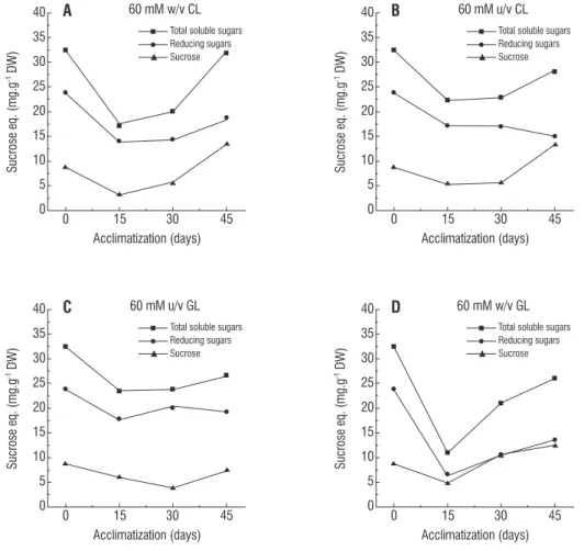 Figure  3D  shows  an  atypical  performance  when  compared either with those of Figures 3A, 3B and 3C, or those  under the other sucrose concentration in the culture medium 