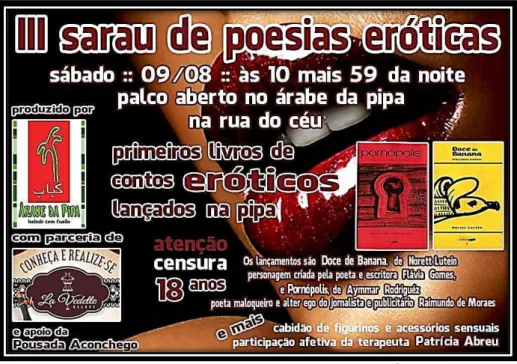 Figura 1  – Cartaz do sarau de poesias eróticas 