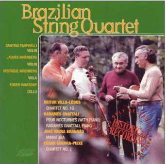 Figura 4: Capa do CD do Brazilian String Quartet remasterizado pelo selo Albany Records, nos Estados  Unidos, em 2000 .