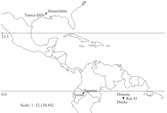Fig 1 Map of temperate and tropical research stations.