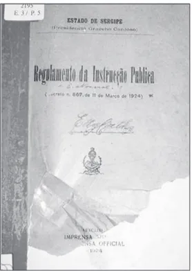 Figura 6 – Capa do Regulamento da Instrução Pública de 1924 Fonte: Acervo do IHGS.