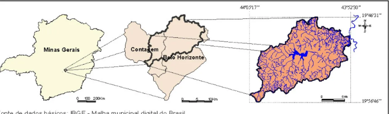 Figura 4.1 - Localização da Bacia do Ribeirão do Onça (Fonte:UMBELINO, 2006) 