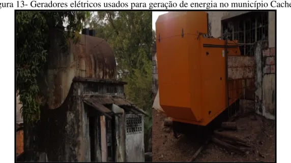 Figura 13- Geradores elétricos usados para geração de energia no município Cacheu. 