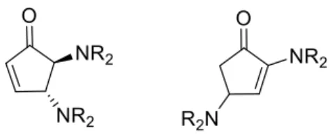 Figure 20: 4,5-diaminocyclopent-2-enone the main product and 2,4-diaminocyclopent- 2,4-diaminocyclopent-2-enone the undesirable side product 