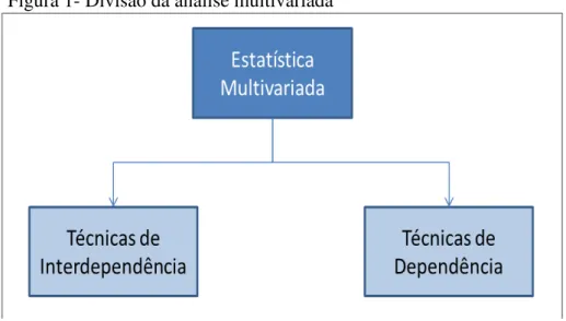 Figura 1- Divisão da análise multivariada 