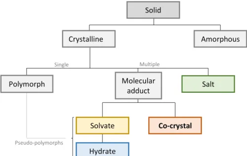 Figure 1. Schematic representation of solid forms. 