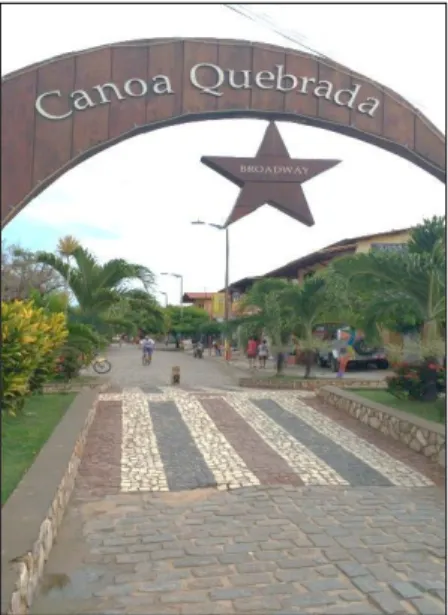 Figura 11: Entrada da rua central – Broadway – Canoa Quebrada/ CE. 