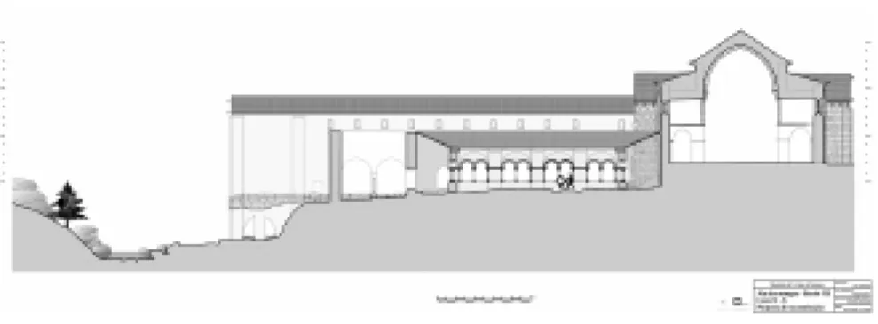 Fig. 11 – Proposta de reconstituição da ala dos monges do Mosteiro de S. João de Tarouca.