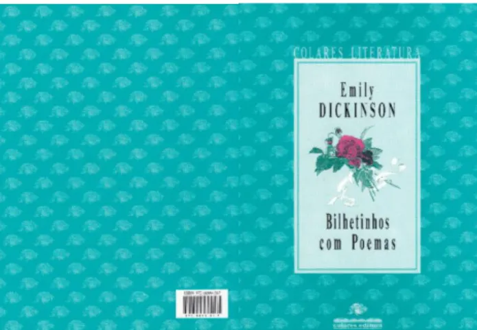Figura 4 - Capa e contracapa da edição da Colares Editora de Bilhetinhos com Poemas. 