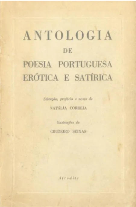 Figura 11 - Capa original da edição pela Afrodite da Antologia de Poesia Portuguesa Erótica e Satírica