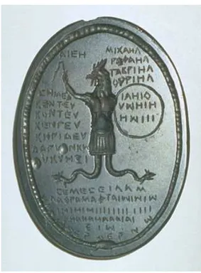 Figura 1 – Amuleto com a figura de Abraxas 