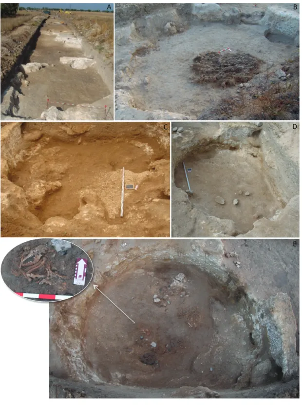 Figura 5 – Evolução da escavação da EN LI: A. Escavação do Horizonte de Solo que ocupa toda a Área 3; B