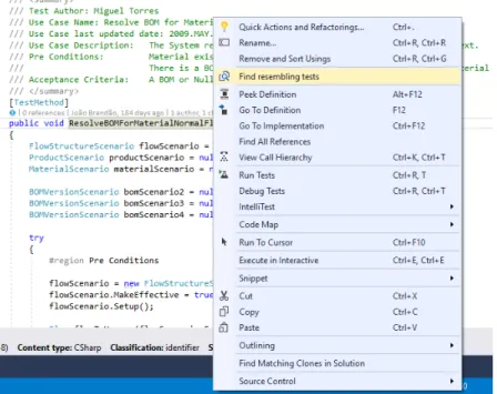 Figure 3.7: Resemblance Tool in Visual Studio