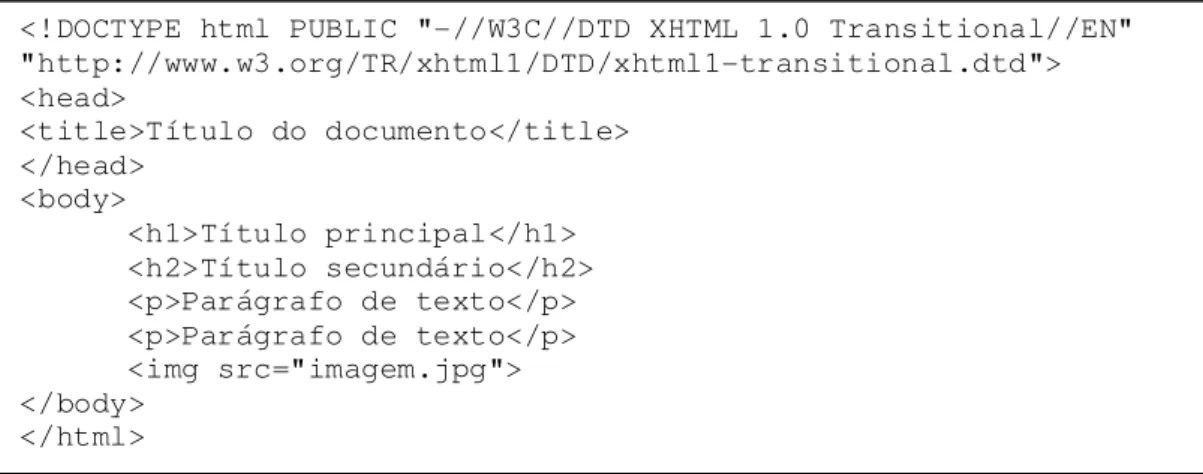 FIGURA 1: Exemplo de página HTML.  
