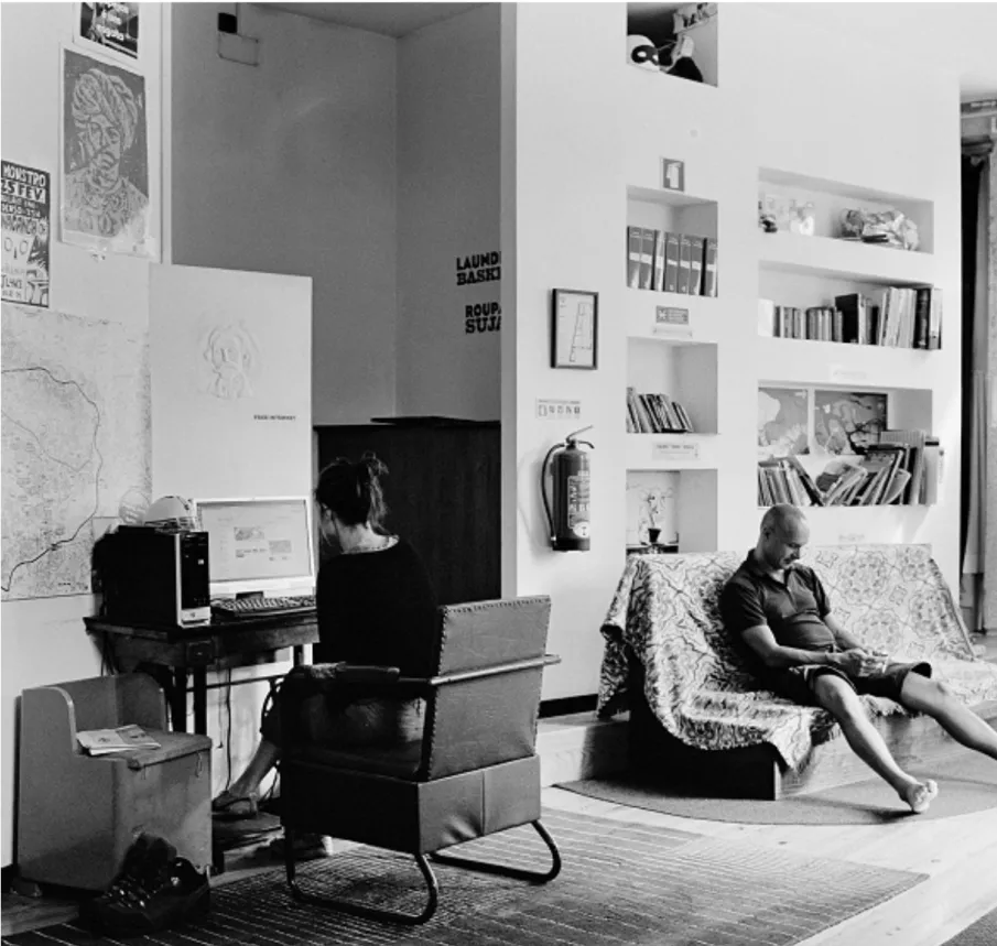 Fig. 9- Vista do interior de um Hostel 