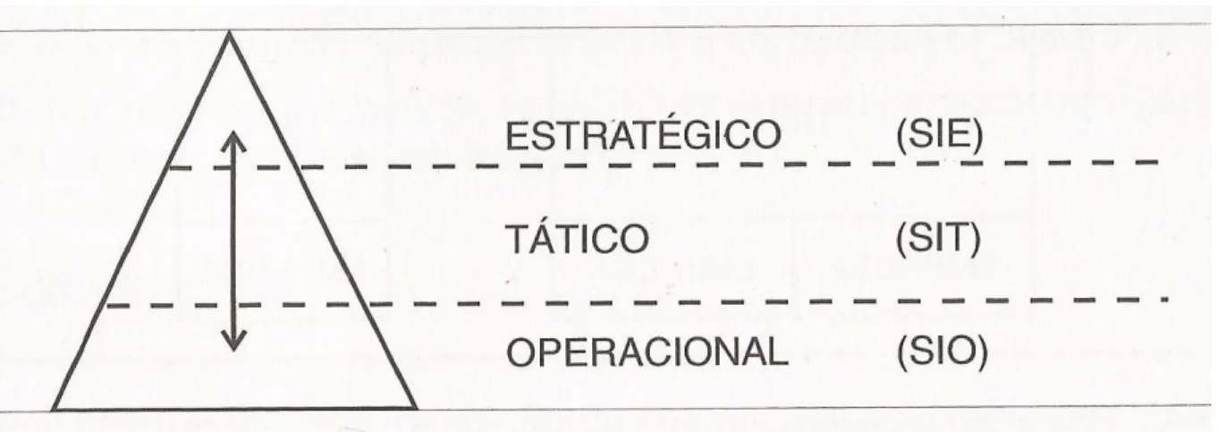 Figura 4: Níveis de influência do SIG  Fonte: (OLIVEIRA, 2005) 