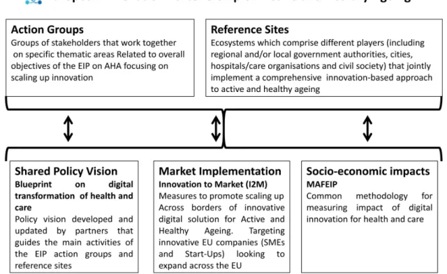 Figure 1. The structure of the European Innovation Partnership on Active and Healthy Ageing (EIP  on AHA)