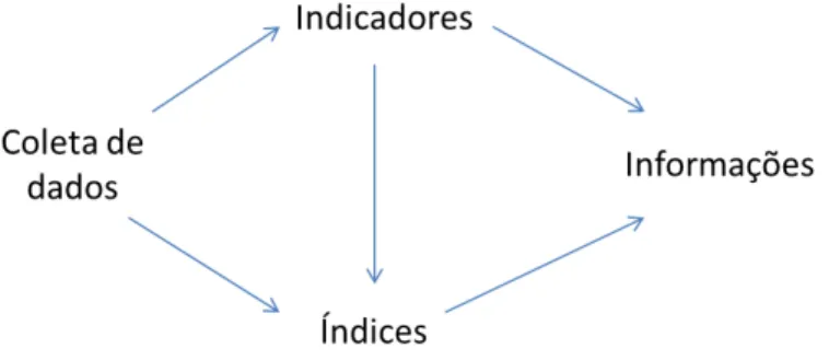 Figura 1: Ciclo da relação dos dados com indicadores e índices 
