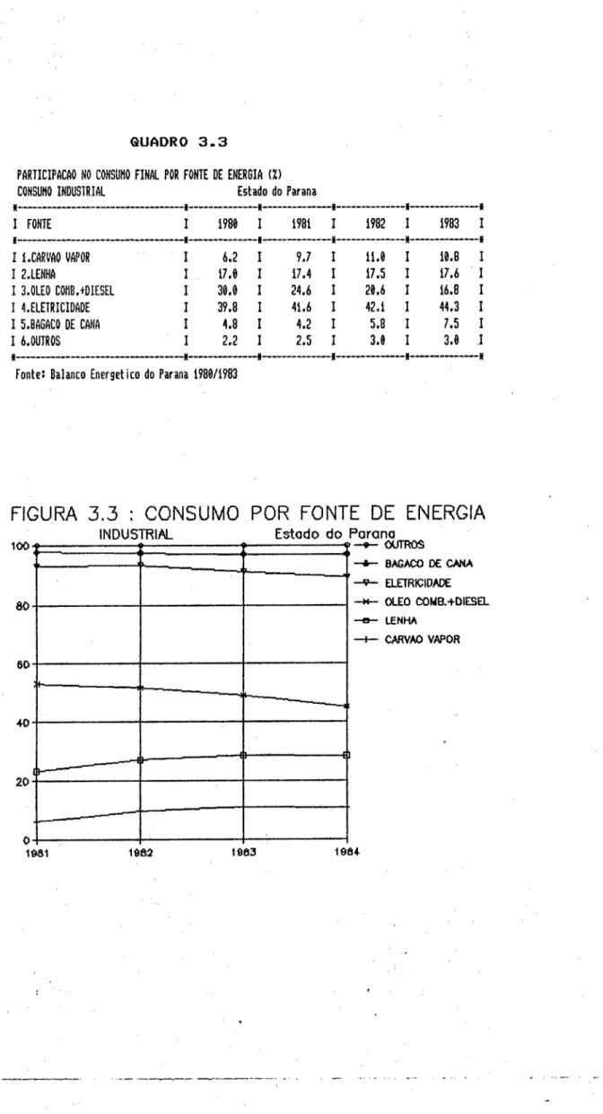 FIGURA 3.3 : CONSUMO POR FONTE DE ENERGIA