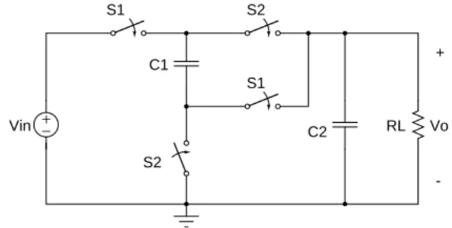 Figure 2.19: Charge-Pump Step-Down Converter [6]