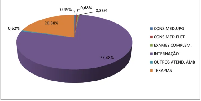 Gráfico 8  –  Valores em percentual do gasto médio de cada usuário por item para   a OPS (OPS- out/2011 a dez/2012)