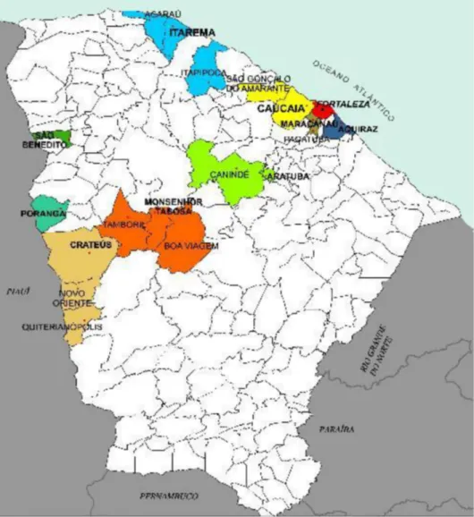 Figura 4 - Mapa do Distrito Sanitário Especial Indígena do Ceará
