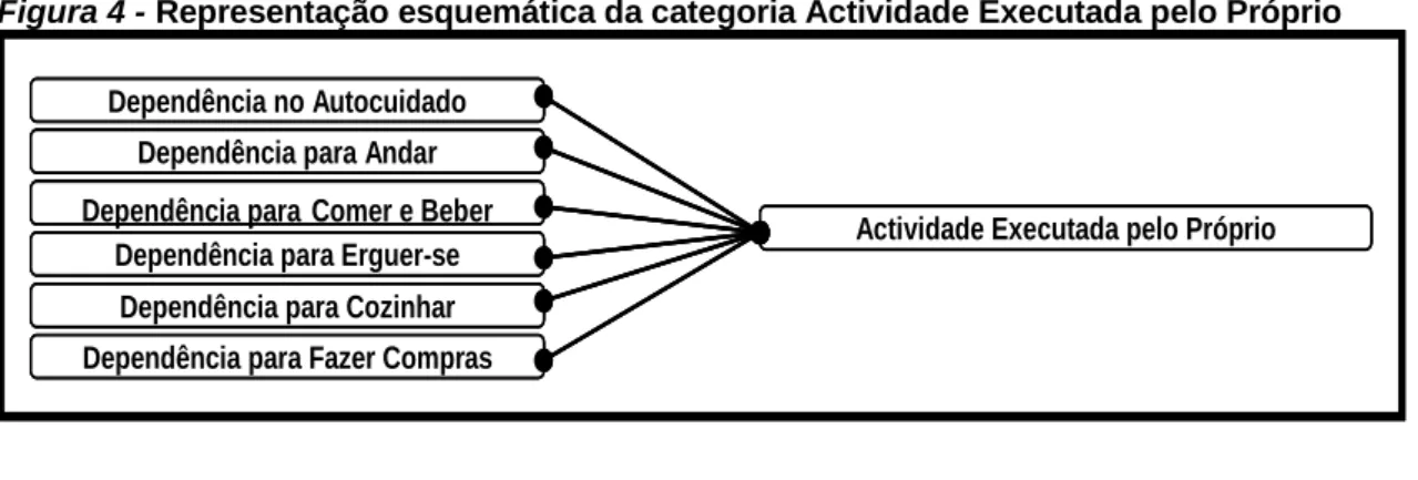 Figura 4 - Representação esquemática da categoria Actividade Executada pelo Próprio 