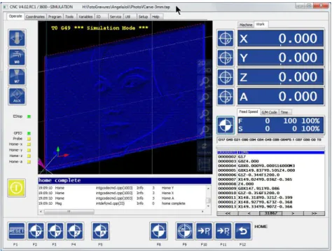 Figura 5.2.1 – Interface principal do programa CNC control 4.02.