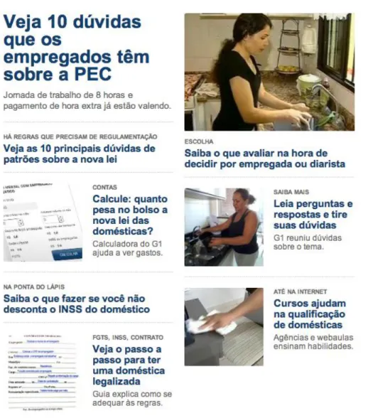 Figura 2: página do jornal O Globo sobre a PEC 