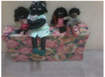 Foto 1 – Bonecas de pano feitas por moradoras da comunidade 