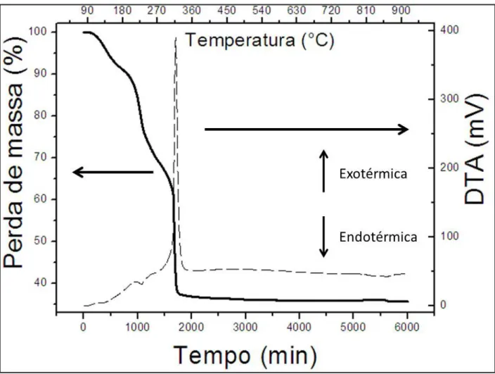 Figura 11 - Gráfico de TG e DTA 