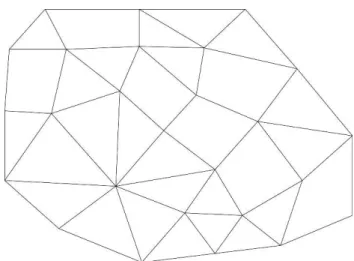 Figura 3  –  Malha não estruturada com triângulos e quadriláteros 