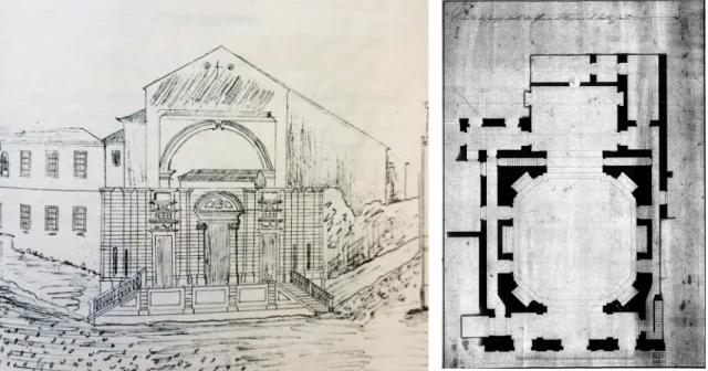 Fig. 5 - “Santa Justa”, desenho de A. Pedroso, em Luiz Gonzaga  Pereira, Monumentos sacros de Lisboa em 1833, Lisboa, Of