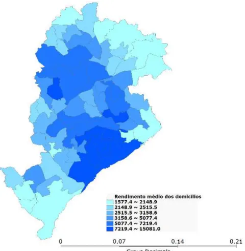 Figura 3 – Rendimento Médio dos Domicílios de Belo Horizonte - Censo 2010 