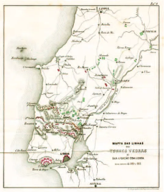 Fig. 9 – Mapa das Linhas de Torres Vedras.