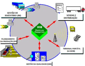 Figura 7 - Interfases do WM. Fonte: Biblioteca SAP online 