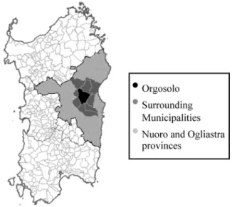 Fig. 1. Investigated area