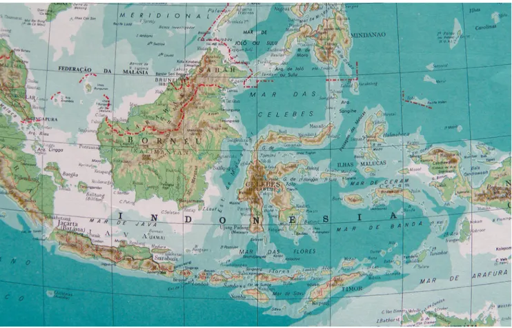 Figura 1.2. Mapa com a localização de Timor-Leste. 