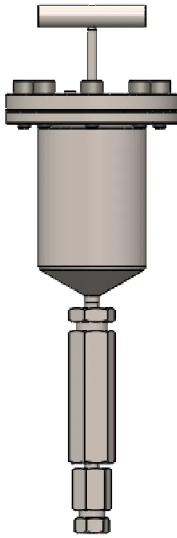 Figura 2.26 – Parte do sistema relativa ao controlo da solução no interior do reator.  