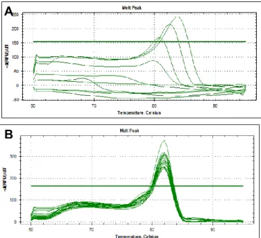 Figure 2.1 qPCR melting curves. 